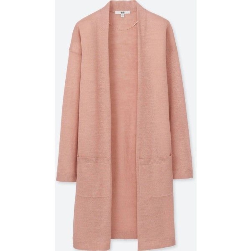 Uniqlo Pink Open Front Cardigan